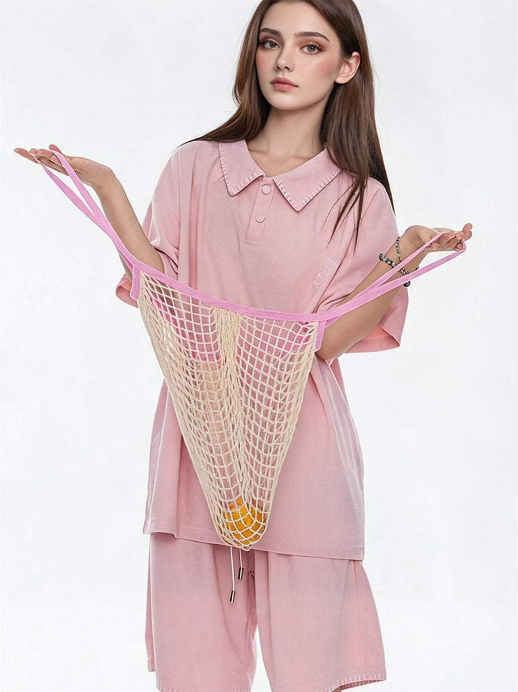 Raglan Sleeve Wide-leg Pants Lazy Style Set