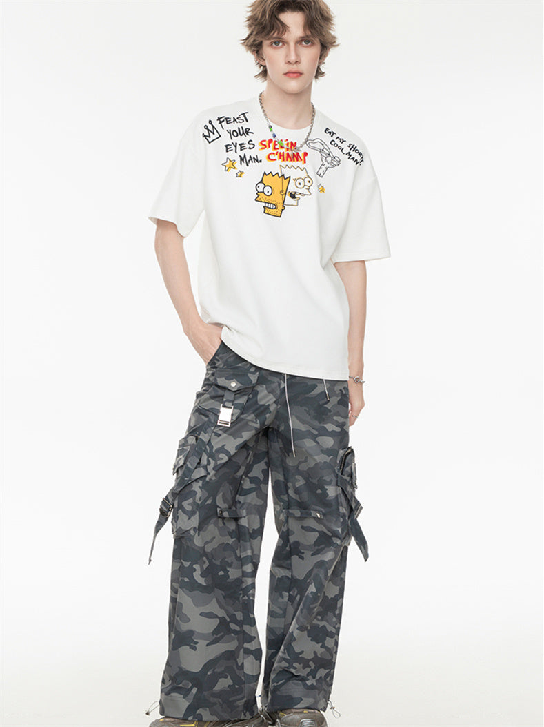 American Retro Relaxed Oversized Top With Dropped Shoulders