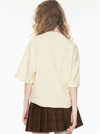 American Retro Relaxed Oversized Top With Dropped Shoulders