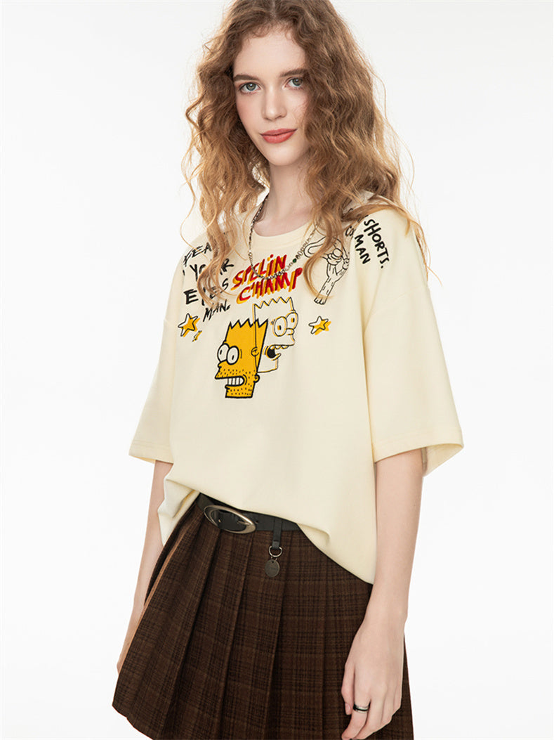 American Retro Relaxed Oversized Top With Dropped Shoulders