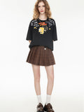 American Retro Relaxed Oversized Top With Dropped Shoulders