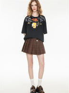 American Retro Relaxed Oversized Top With Dropped Shoulders