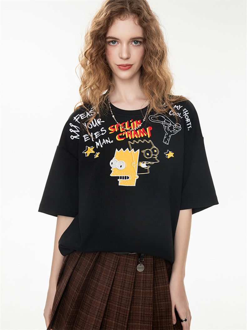 American Retro Relaxed Oversized Top With Dropped Shoulders