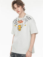 American Retro Relaxed Oversized Top With Dropped Shoulders