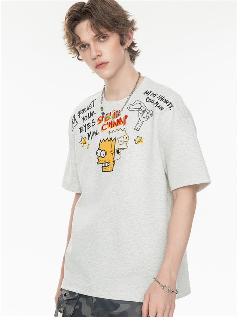 American Retro Relaxed Oversized Top With Dropped Shoulders