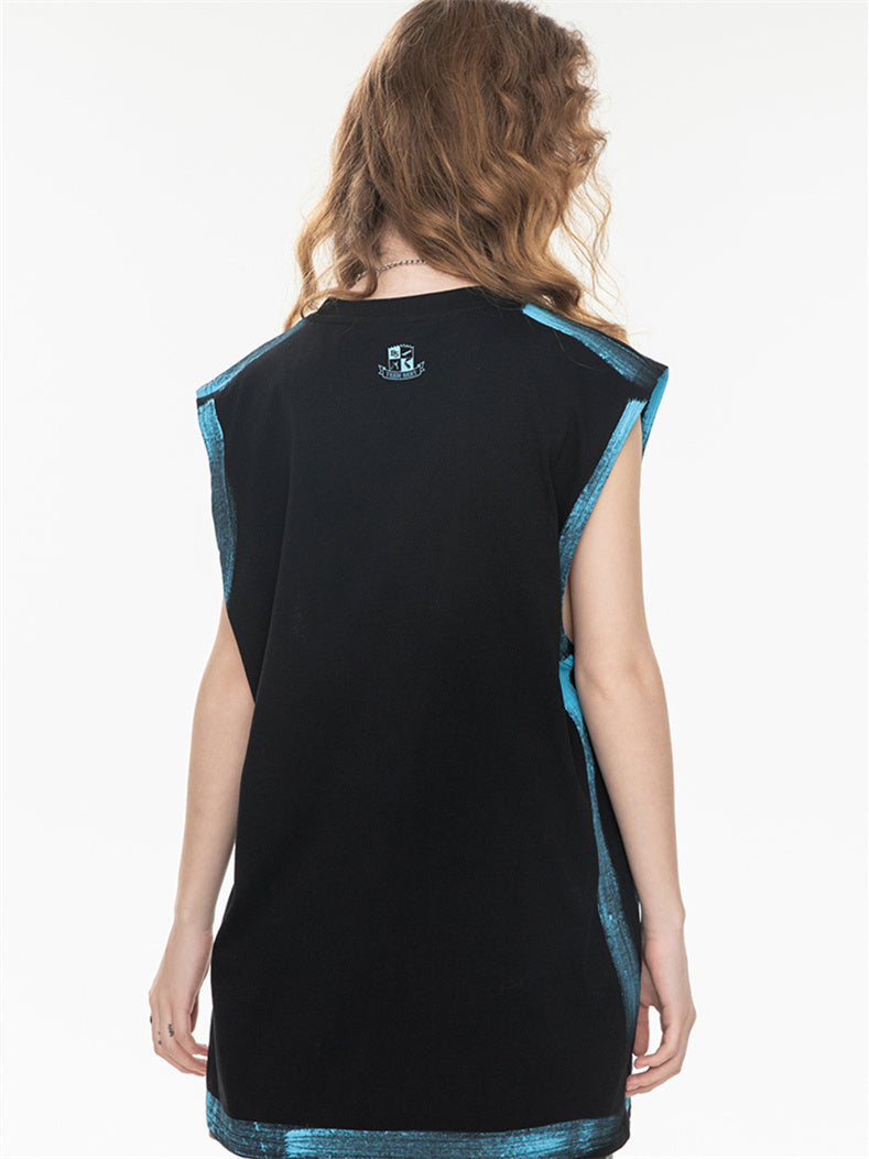Street Graffiti Loose-fitting Sleeveless Sports Top
