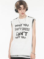 Street Graffiti Loose-fitting Sleeveless Sports Top