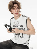 Street Graffiti Loose-fitting Sleeveless Sports Top