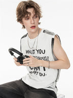 Street Graffiti Loose-fitting Sleeveless Sports Top