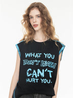 Street Graffiti Loose-fitting Sleeveless Sports Top