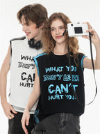 Street Graffiti Loose-fitting Sleeveless Sports Top