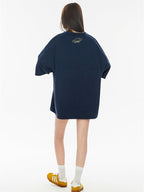 Black And Pink Color-blocked Short-sleeved T-shirt With Detachable Pockets