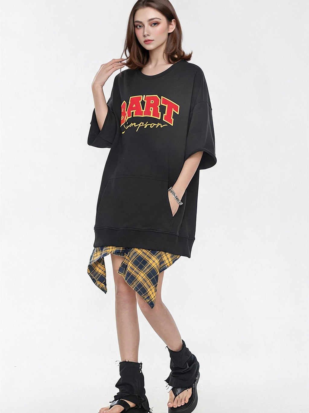 Simpson American Preppy Style Oversized T-shirt