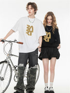 High Street Loose-fitting T-shirt With Large Symbol Print