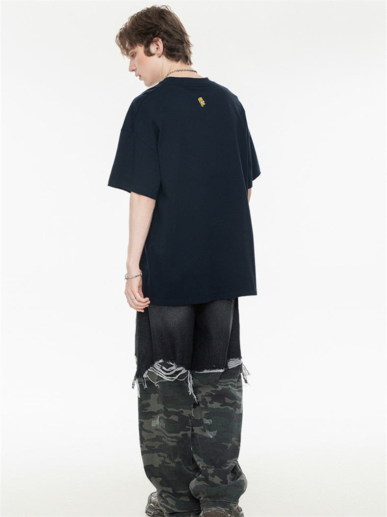 High Street Loose-fitting T-shirt With Large Symbol Print