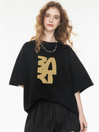 High Street Loose-fitting T-shirt With Large Symbol Print