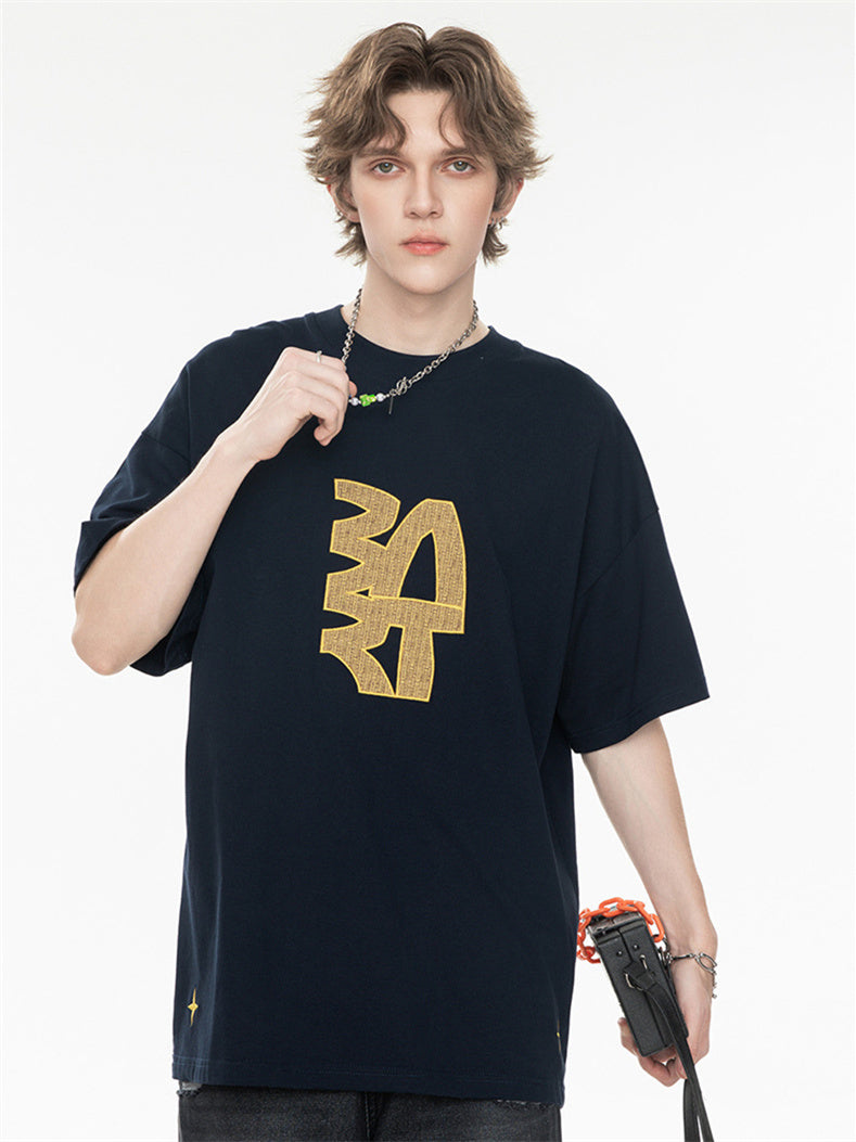 High Street Loose-fitting T-shirt With Large Symbol Print