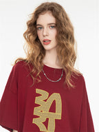 High Street Loose-fitting T-shirt With Large Symbol Print