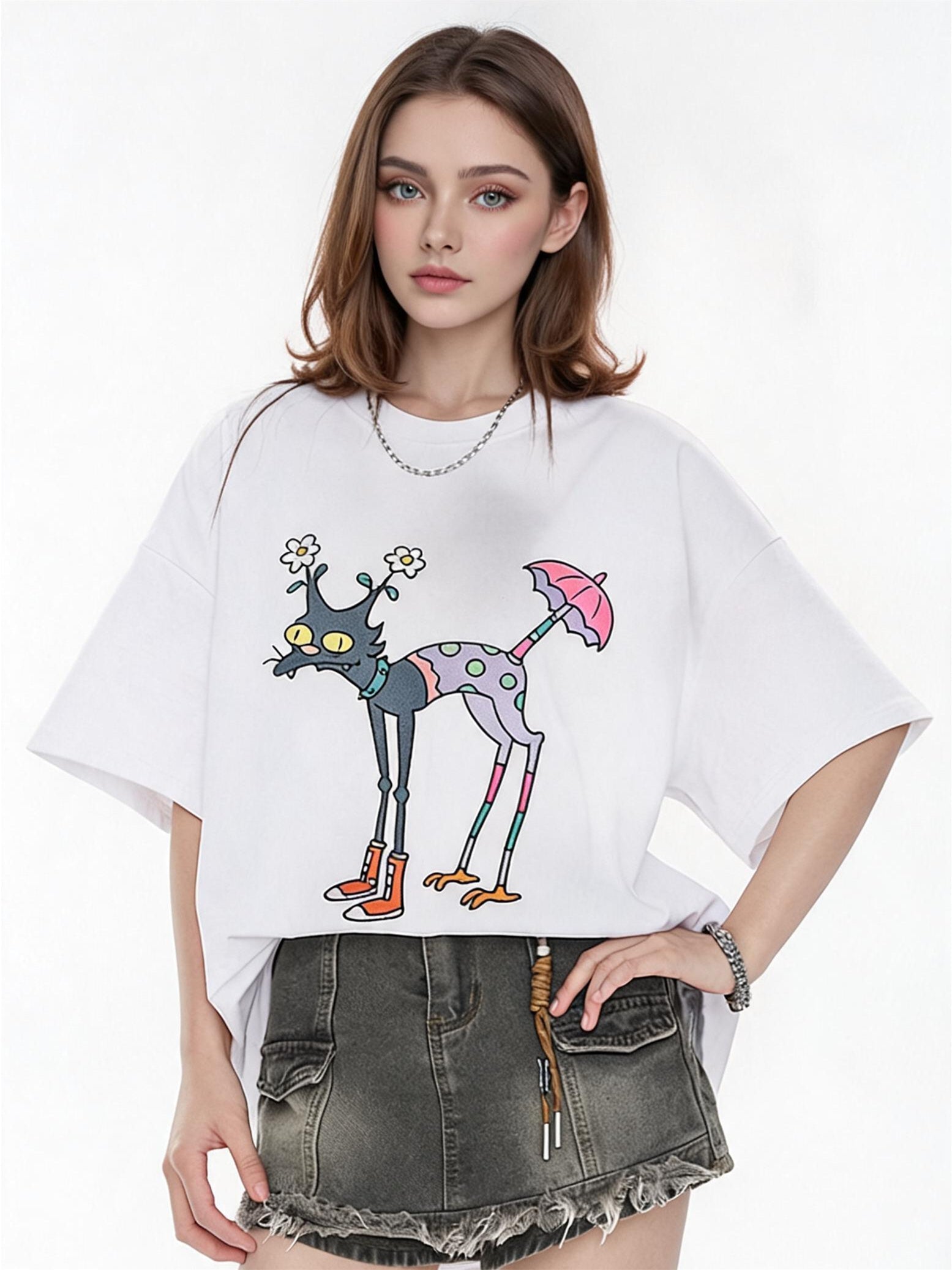 Quirky And Fun Floral Umbrella Top