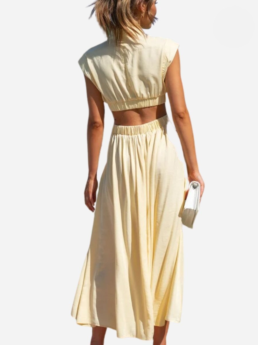 Virginia Boutique Summer Sleeveless Long Maxi Dress Chic Silhouette Collection
