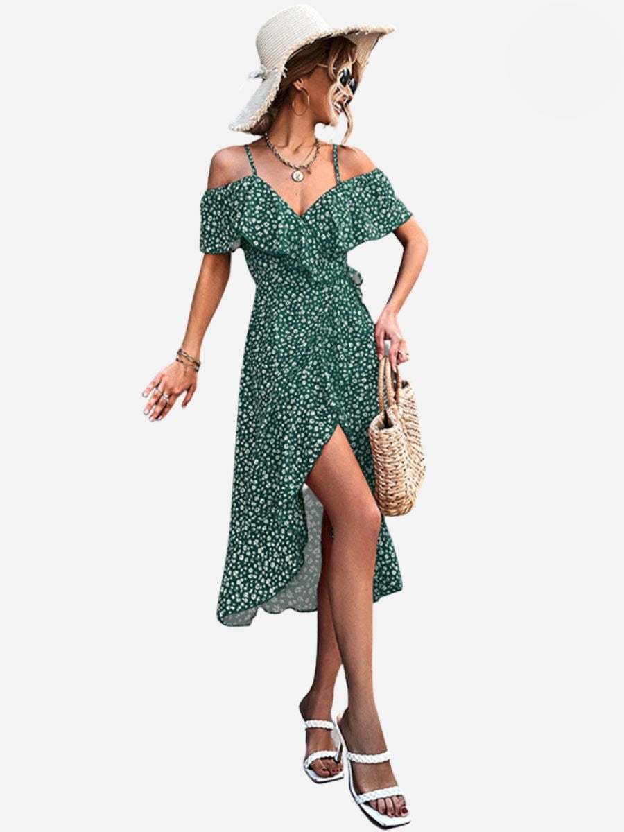 Marina Aesthetic Strappy Floral Dress Premium Wardrobe Essential