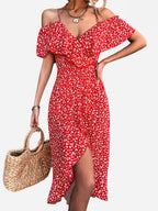 Angelines Elevated Strappy Floral Dress Evening Wear Edit