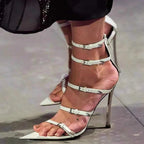 Narrow Band Women Sandals with New Design Buckle