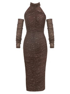 Trixie Sequin Maxi Dress with Gloves