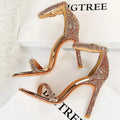 Sparkle Sequins Stiletto Heels Women Pumps - 10 cm Sexy High Heels