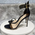 Transparent Ankle Strap 10cm High Heel Stiletto Sandals Open Toe Summer Pumps for Women