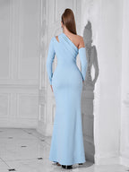 Milia One Shoulder Gown Dress with Cut Out