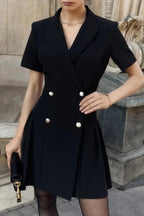 Elegant Slim Fit Short Sleeve Mini Dress