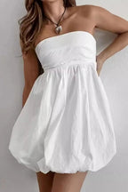Lace Up Sleeveless High Waist A-Line Mini Dress