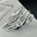 Crystal Women Pumps with Thin Heels and Pointed Toe Sandals