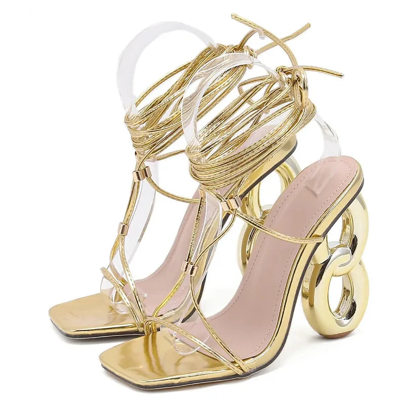 Hollow Out High Heel Sandals for Women, Summer Fashion