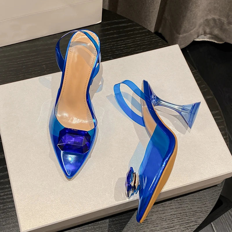 PVC Transparent Slingback Sandal in Candy Colors for Women