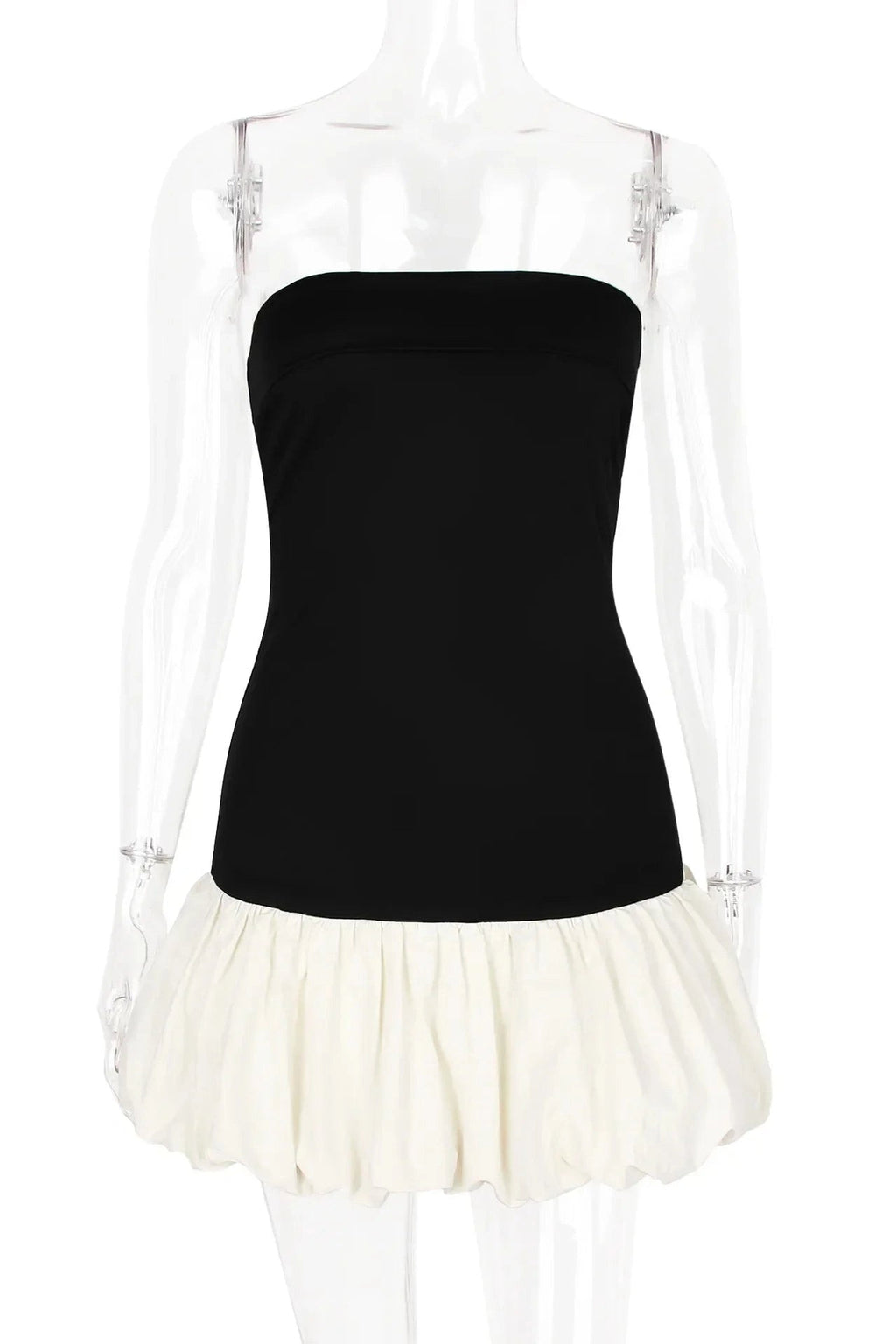 Off Shoulder Patchwork Mini Dress