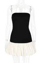 Off Shoulder Patchwork Mini Dress