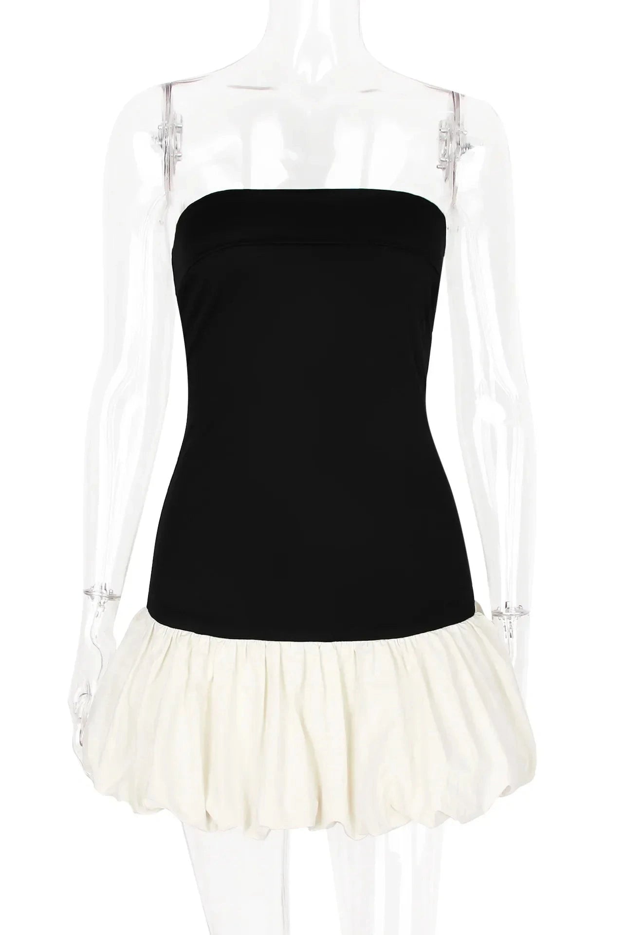 Off Shoulder Patchwork Mini Dress