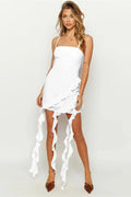 Lace Up Slim Fit Mini Dress with Straps