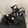 White Pink Chunky Platform Sandals for Women