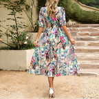 Carmen Statement Midi Dress for Women Occasion Edit