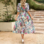 Katia Minimalist Printed Midi Dress Evening Wear Edit