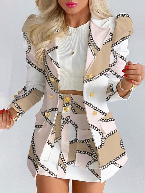 | Women's Blazer and Skirt Set