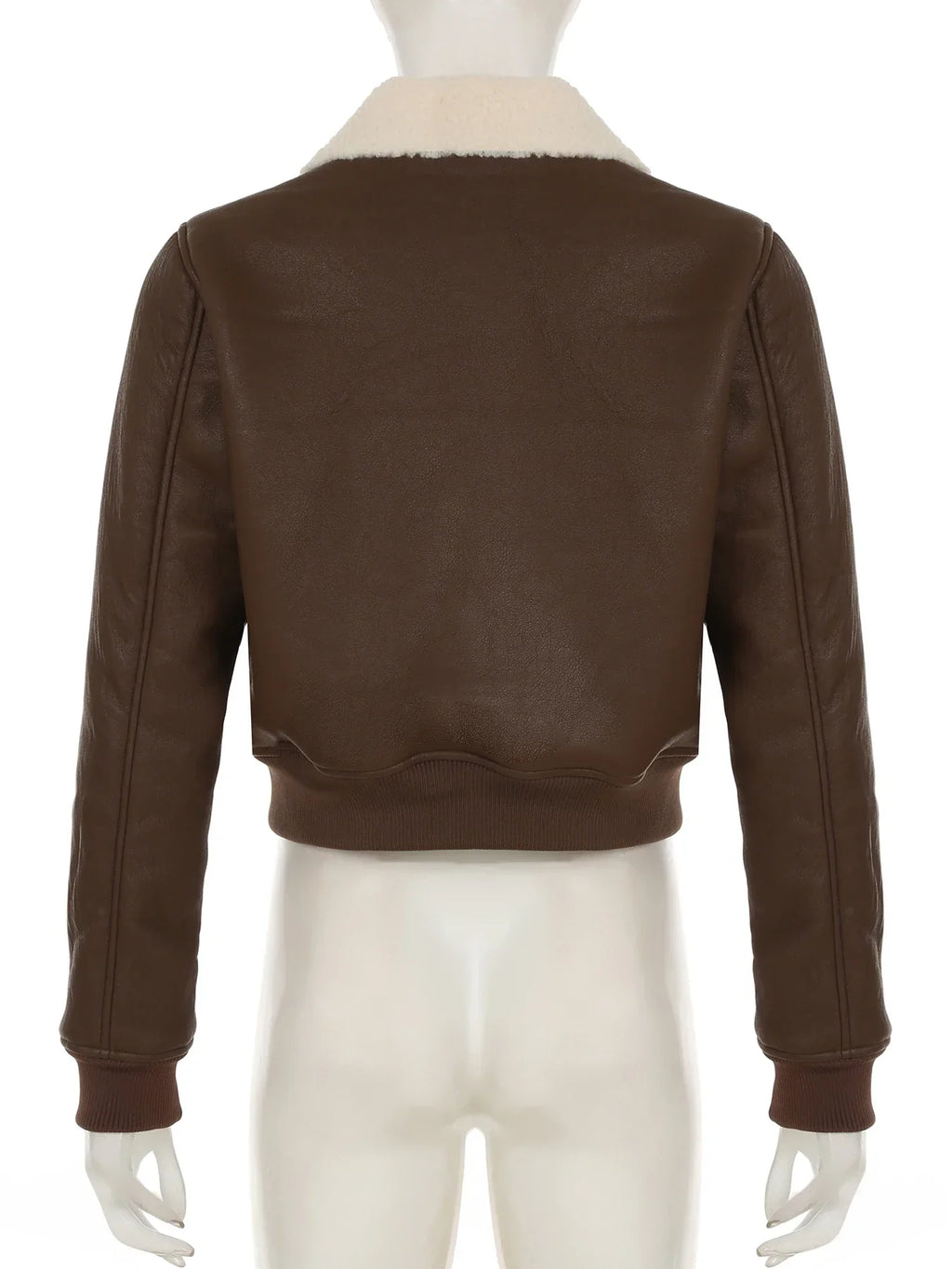 Casual Solid Patchwork Pu Leather Jackets Basic Turn-Down Collar Long Sleeve Coats Women Autumn Winter Fashion Lady