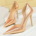 Sequin Cloth Women Pumps - Luxury High Heels for Fashionable Wedding Shoes