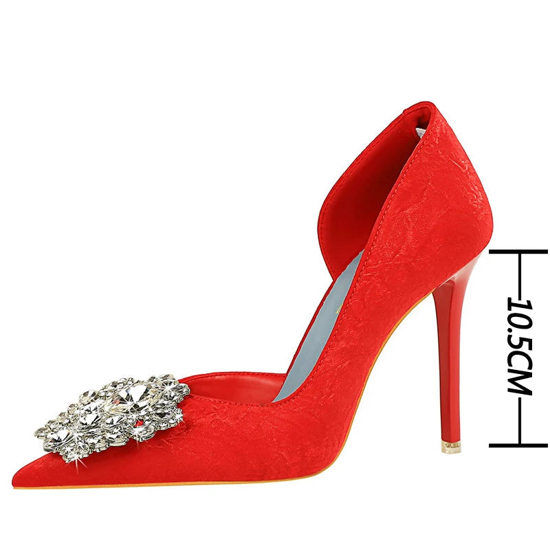 Rhinestone High Heels Luxury Banquet Pumps for Women