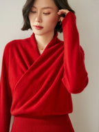 | Women's Wrap Crossover Sweater