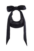 Satin Bow Rhinestone Heart Buckle Armpit Bag