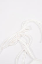 Satin Cowl Neck Tie-straps Slit Dress